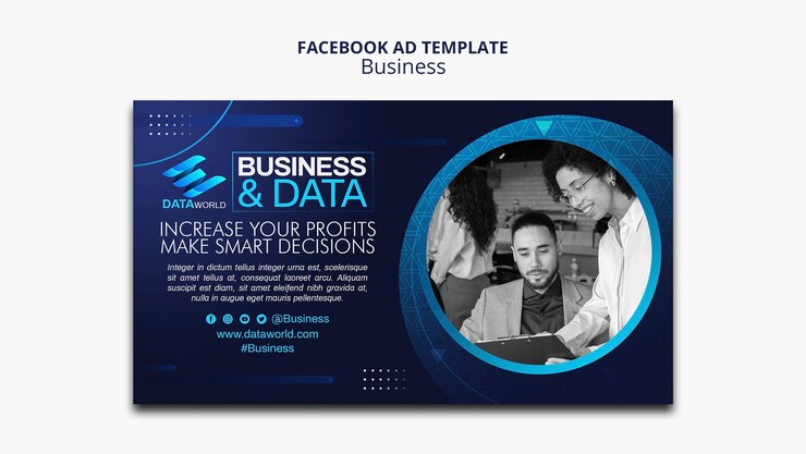 PSD gratuito plantilla de estrategia de negocios de facebook