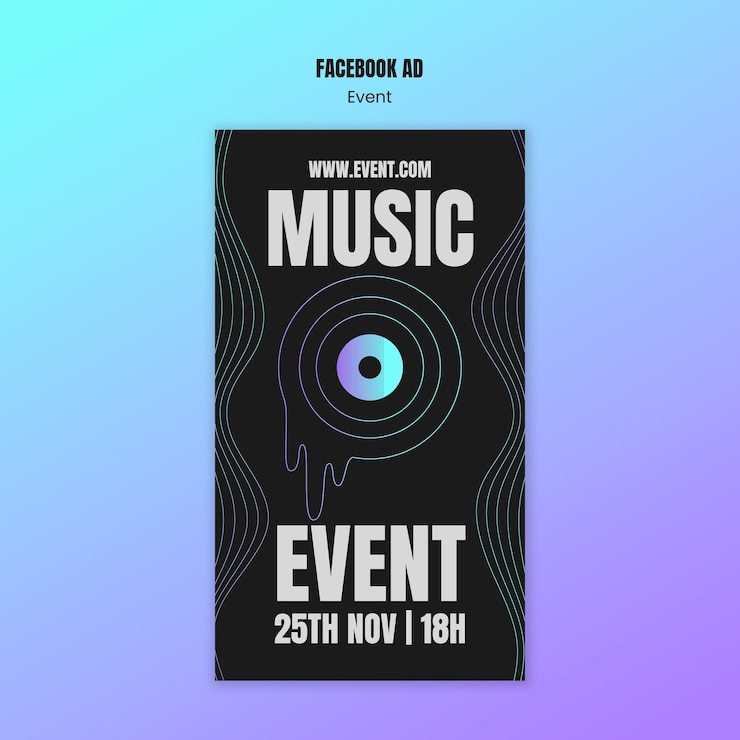 PSD gratuito plantilla de evento musical dibujada a mano