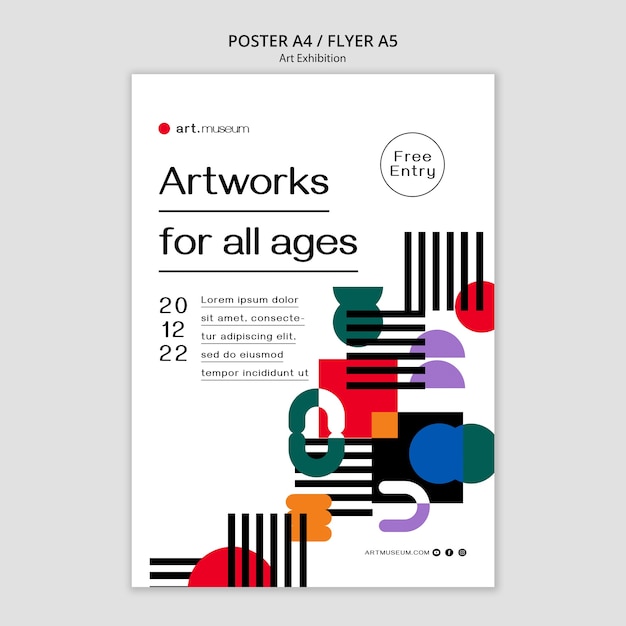 Plantilla de exposición de diseño plano
