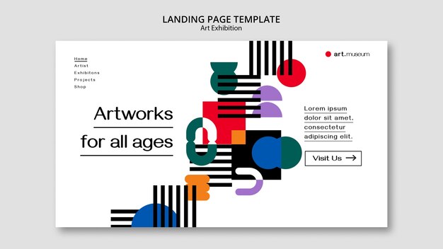 Plantilla de exposición de diseño plano