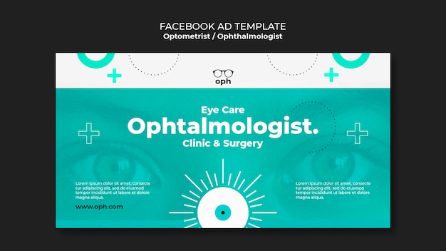 Plantilla de facebook de carrera de optometrista