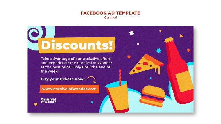 PSD gratuito plantilla de facebook para la celebración del carnaval