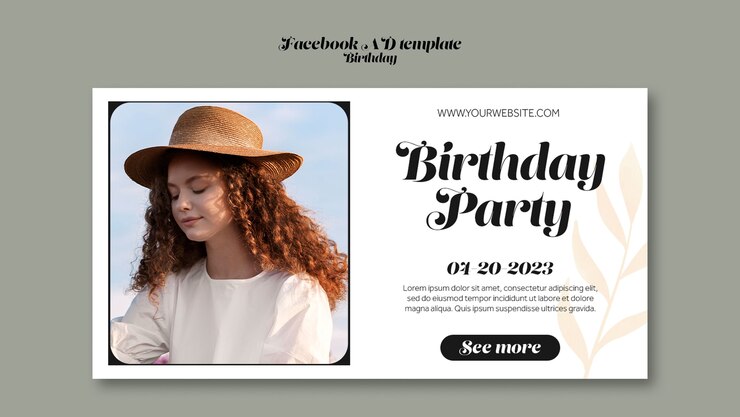 PSD gratuito plantilla de facebook de celebración de cumpleaños