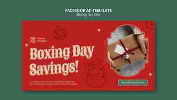 PSD gratuito plantilla de facebook de celebración del día del boxeo