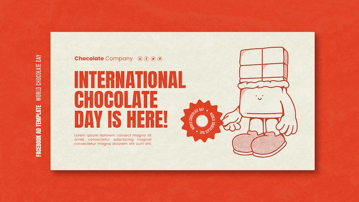 PSD gratuito plantilla de facebook de celebración del día mundial del chocolate