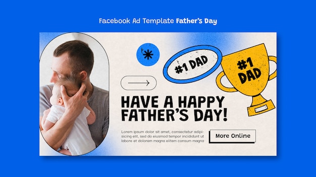 Plantilla de facebook de celebración del día del padre