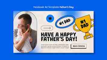 PSD gratuito plantilla de facebook de celebración del día del padre