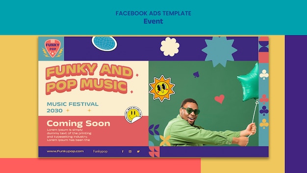 PSD gratuito plantilla de facebook de celebración de eventos