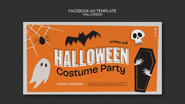 plantilla de Facebook para la celebración de Halloween