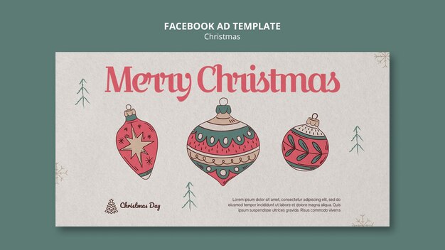 Plantilla de facebook de celebración navideña