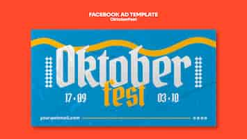 PSD gratuito plantilla de facebook de celebración de oktoberfest