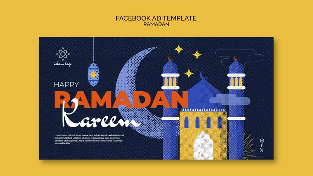 Plantilla de facebook de celebración del ramadán