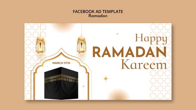 plantilla de Facebook para la celebración del Ramadán
