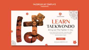 PSD gratuito plantilla de facebook de clase de taekwondo