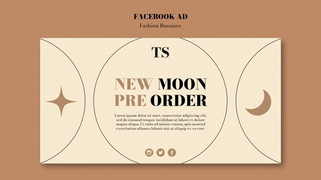 Plantilla de facebook de colección de moda
