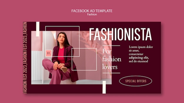 PSD gratuito plantilla de facebook de colección de moda