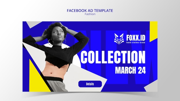 PSD gratuito plantilla de facebook de colección de moda