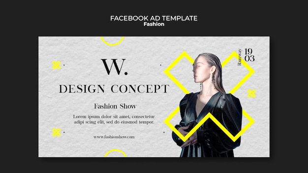 PSD gratuito plantilla de facebook de colección de moda