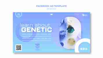 PSD gratuito plantilla de facebook de concepto de ciencia de gradiente