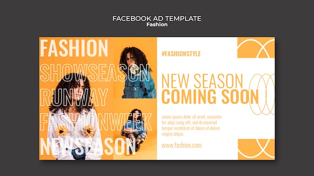 PSD gratuito plantilla de facebook de concepto de moda de diseño plano