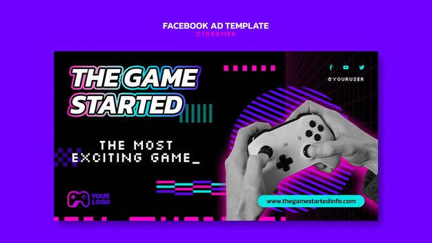 Plantilla de facebook de concepto de transmisión