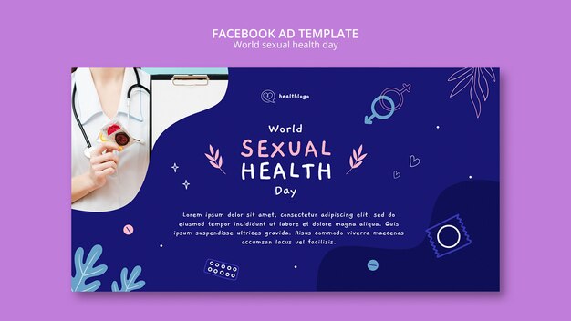 Plantilla de facebook de concientización sobre el día mundial de la salud sexual