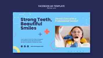 PSD gratuito plantilla de facebook de cuidado dental