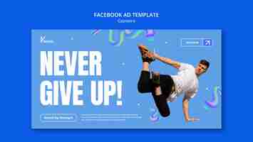 PSD gratuito plantilla de facebook para el deporte de capoeira