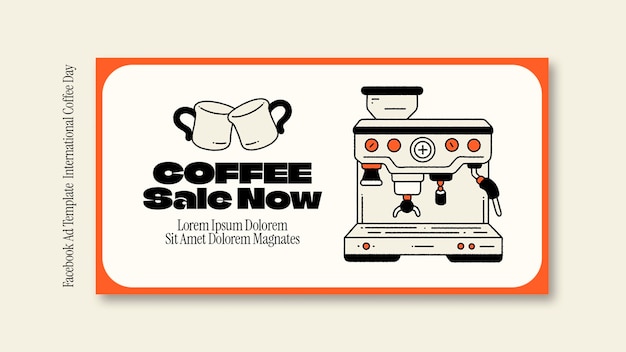 Plantilla de facebook del día internacional del café