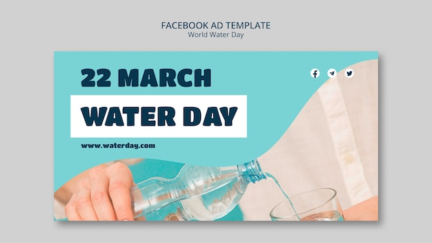 PSD gratuito plantilla de facebook del día mundial del agua