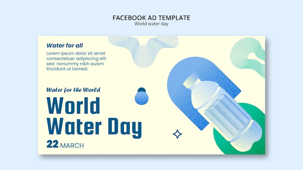 PSD gratuito plantilla de facebook del día mundial del agua