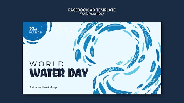 PSD gratuito plantilla de facebook para el día mundial del agua