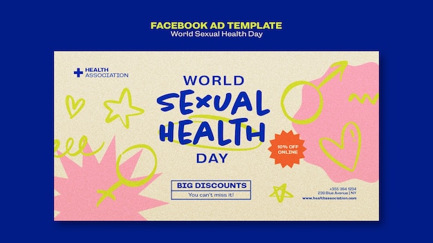 PSD gratuito plantilla de facebook del día mundial de la salud sexual