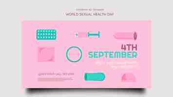 PSD gratuito plantilla de facebook del día mundial de la salud sexual