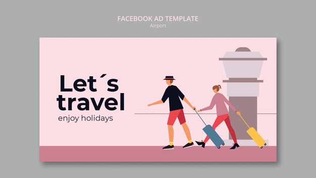 Plantilla de facebook de la empresa del aeropuerto