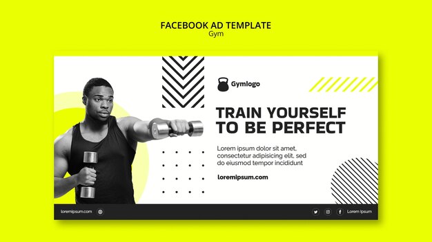 Plantilla de facebook de entrenamiento de gimnasio