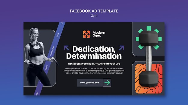 Plantilla de facebook de entrenamiento de gimnasio