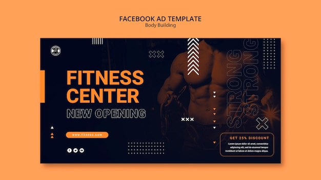 Plantilla de facebook de entrenamiento de musculación