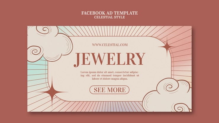 PSD gratuito plantilla de facebook de estilo celestial