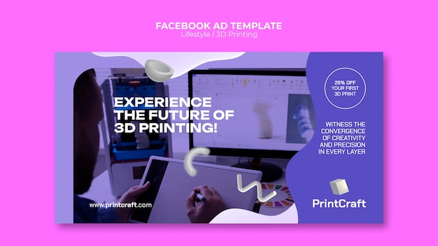 PSD gratuito plantilla de facebook de estilo de vida de diseño plano