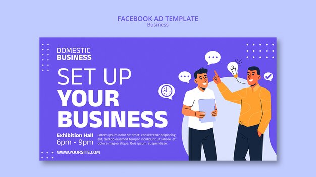 Plantilla de facebook de estrategia empresarial