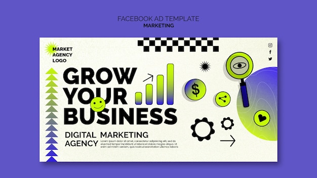 Plantilla de facebook de estrategia de marketing