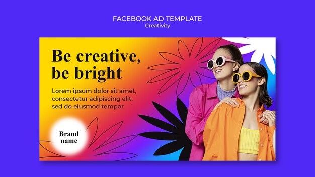 Plantilla de facebook de estudio de diseño creativo