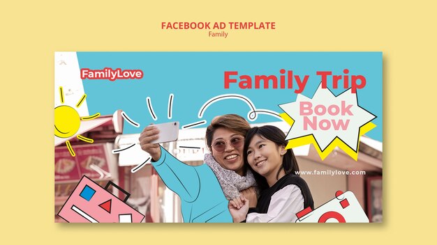 PSD gratuito plantilla de facebook de evento de miembros de la familia