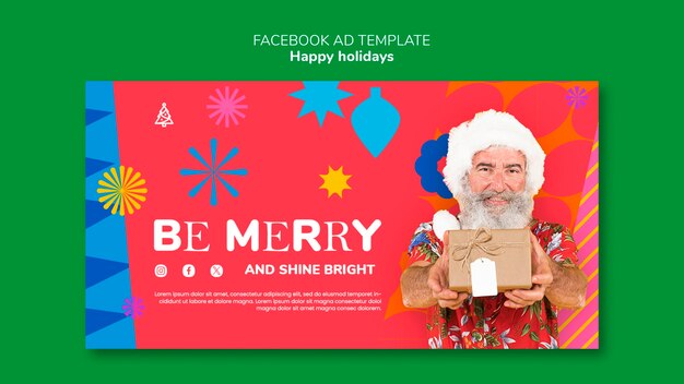 Plantilla de facebook de felices fiestas