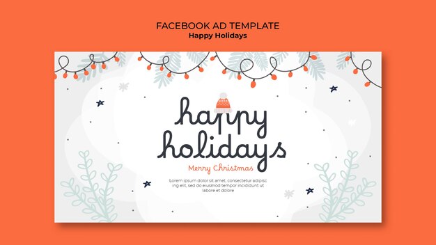 Plantilla de facebook de felices fiestas
