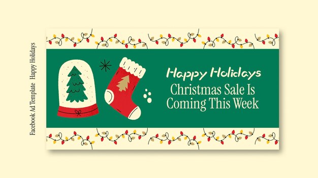 Plantilla de facebook de felices fiestas