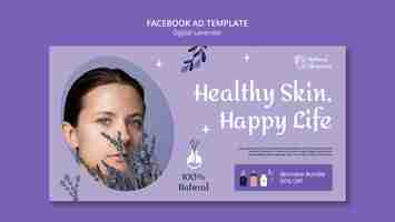 PSD gratuito plantilla de facebook de lavanda digital