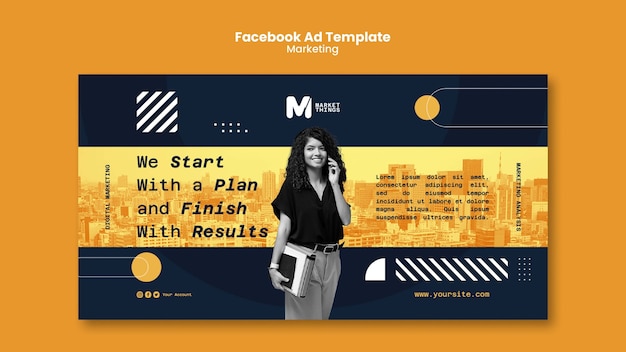 Plantilla de facebook de marketing digital