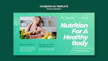 PSD gratuito plantilla de facebook de nutrición física